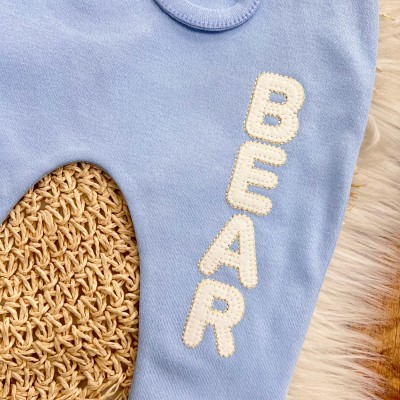 Conj. de Malha 3 peças - Bear de Camisetinha - Azul Bebê